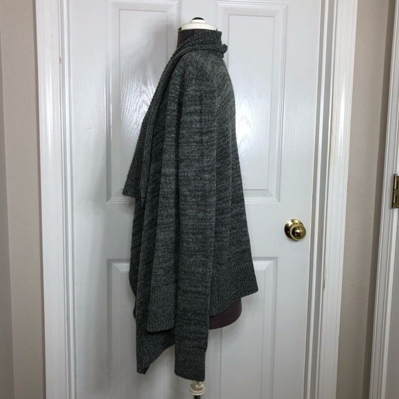 Abercrombie And  Fitch Wool Blend Soft Open Waterfall Marled Gray Cardigan XS/S - Picture 6 of 14